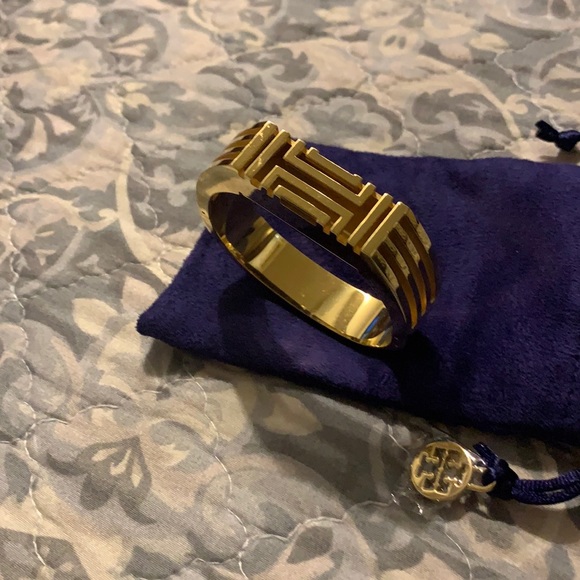 Tory Burch Fitbit Hinged Gold Tone Bracelet Brand